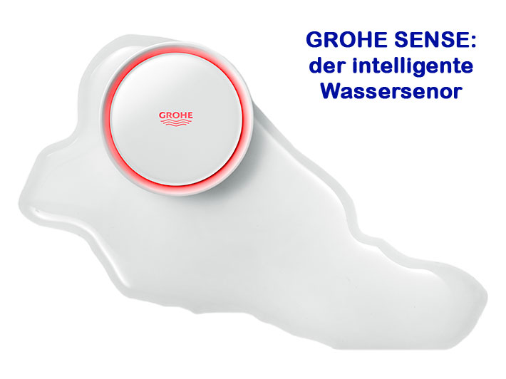 Grohe Sense Wasser Sensor Wassermelder zur Vermeidung von Wasserschäden